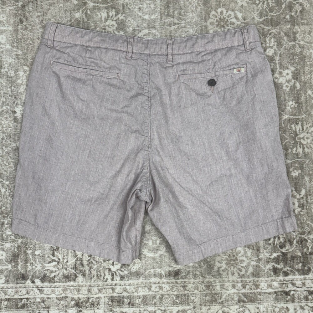 Faherty Men's Chino Shorts Linen Blend Blush Pink 35 Preppy Coastal Beach Casual - Picture 2 of 6